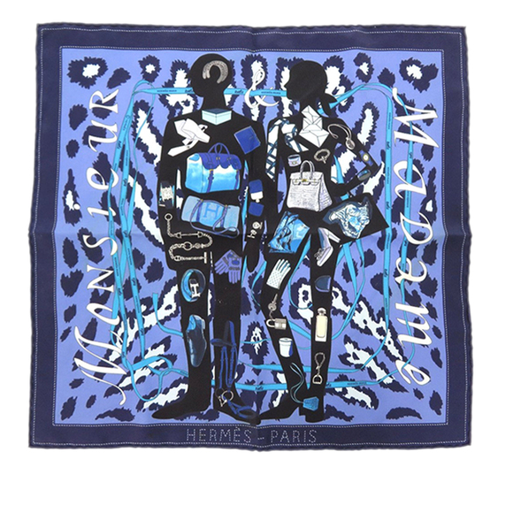 Hermes Accessories - Pre-Loved Hermes Monsieur Et Madame Silk Scarf